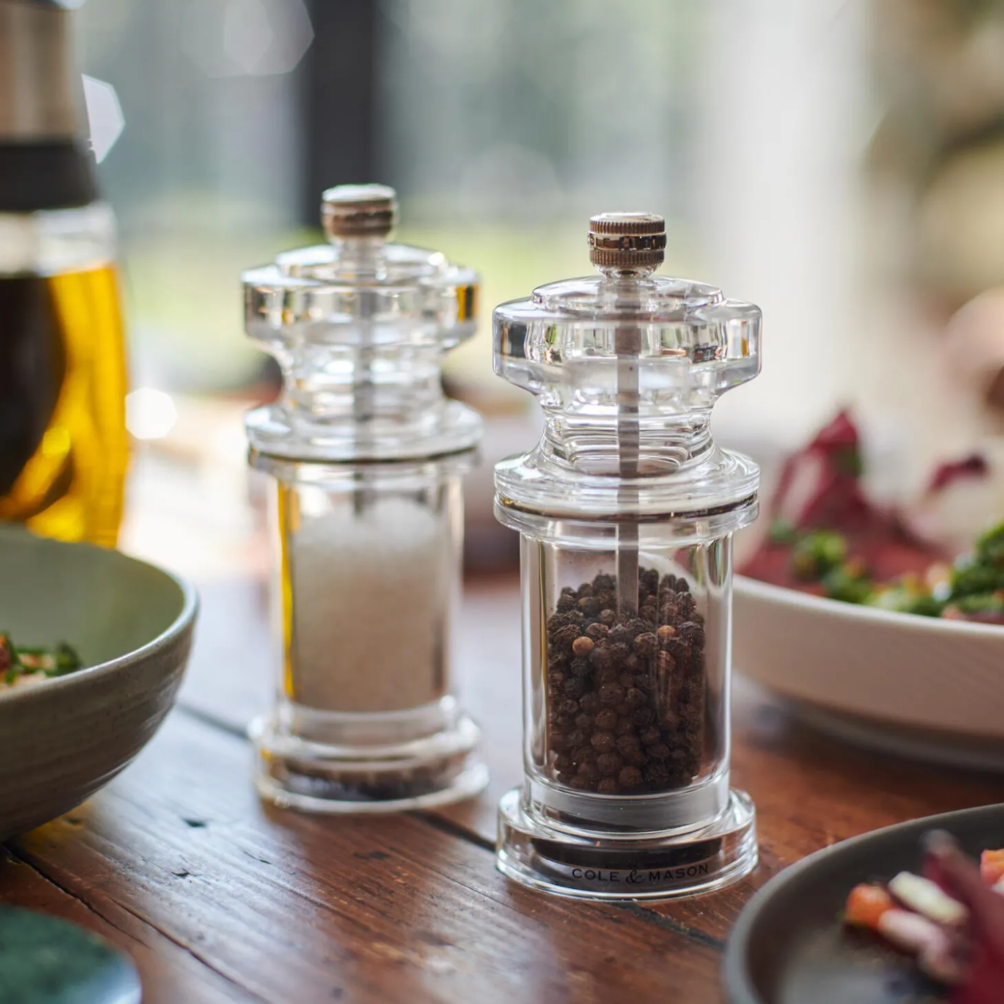 605 Salt and pepper set, akryl