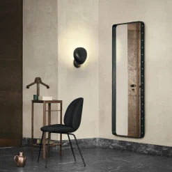 Adnet Rectangular Wall Mirror, black
