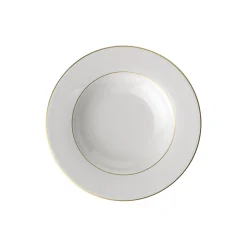 Anmut Gold Dyb Tallerken Ø 24 cm, hvid/guld