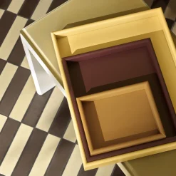 ARRANGE - sæt af 3 bakker, ruby/amber/masala