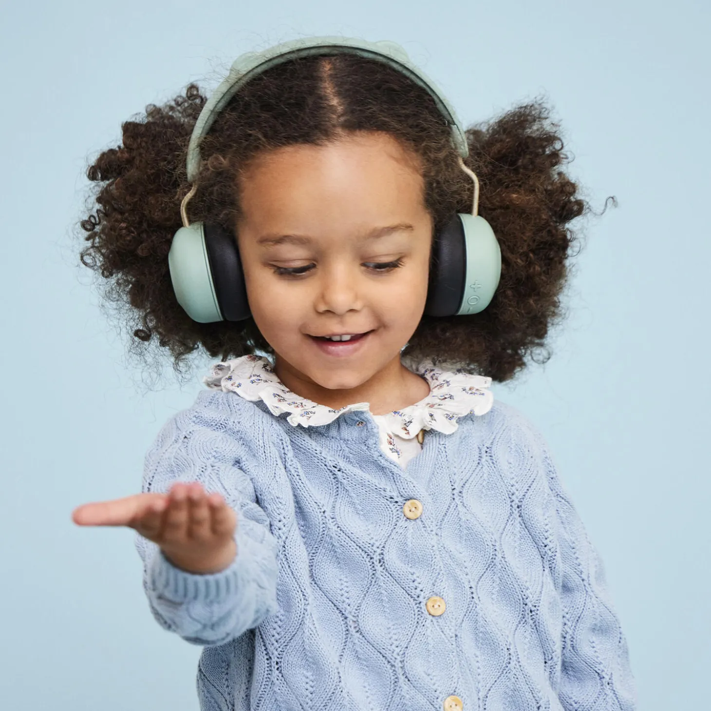 Buzz Junior Safe Audio høretelefoner, dusty green