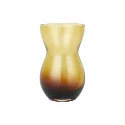 Calabas duo vase, burgundy/amber