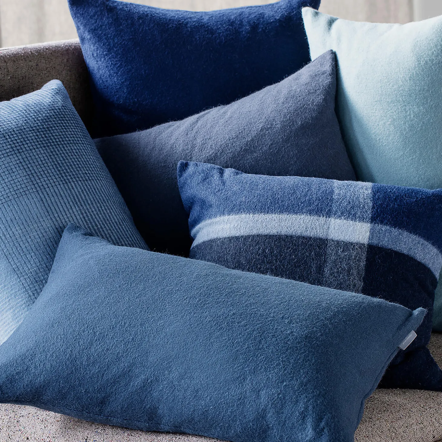 Classic pudebetræk, grey blue