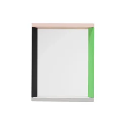 Colour Frame Mirror Small, green/pink