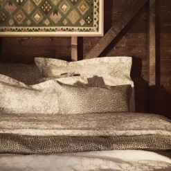 Cotton Sateen Pillowcase, stone/white/beige