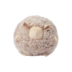 Cute Sheep rund pude Ø 26 cm, taupe