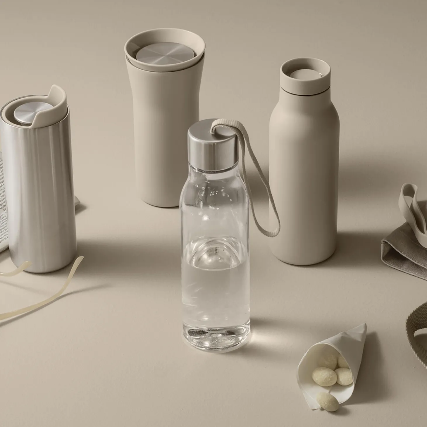 Drikkeflaske, pearl beige