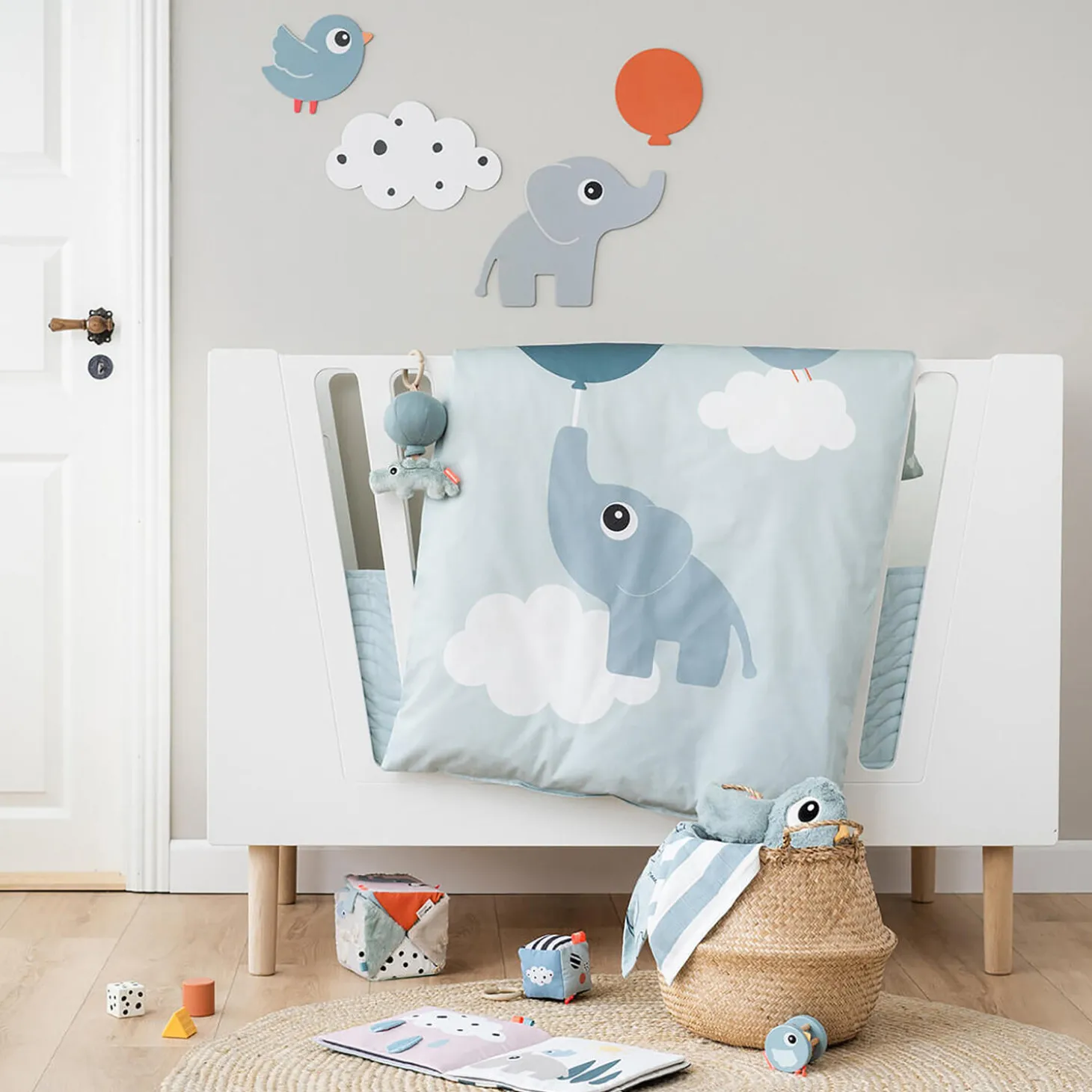 Elphee baby sengesæt, blue