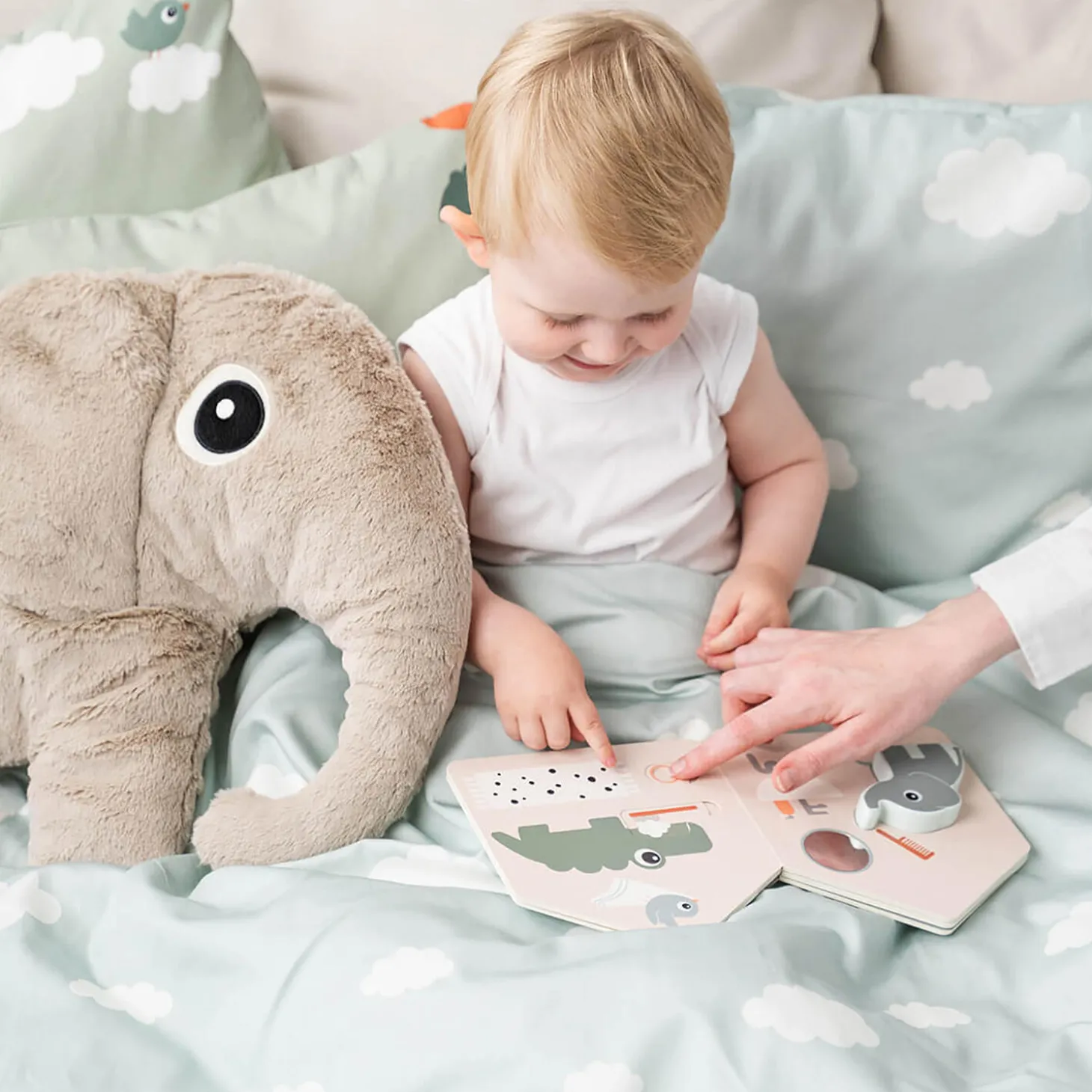 Elphee baby sengesæt, blue