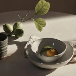 Flow Bowl, off-white speckle