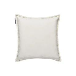 Flowers Bloom Linen/Cotton Cushion Cover, white/eucalyptus/pink