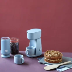 FOODIE elektrisk mælkeskummer, dusty blue