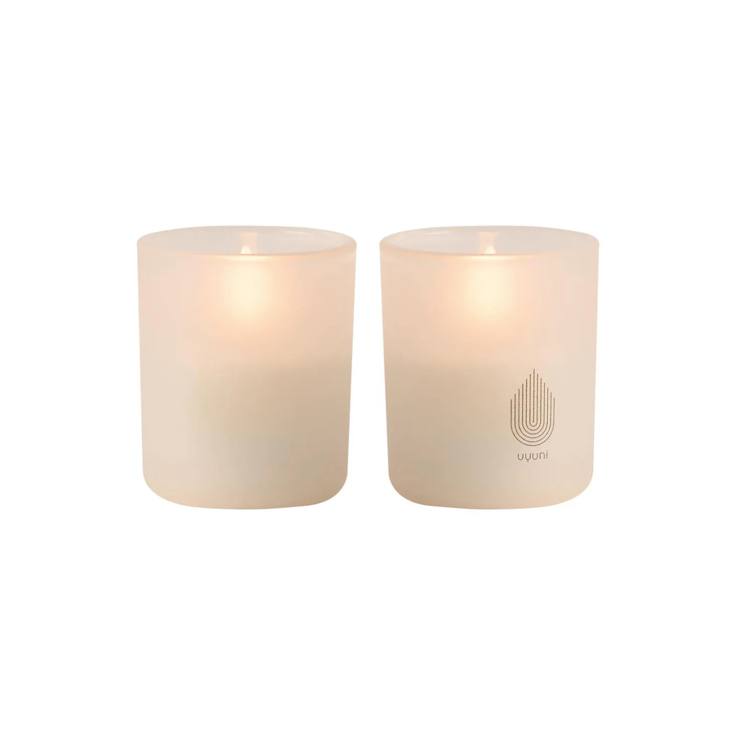 Glass Candle 2-pack, vanilla