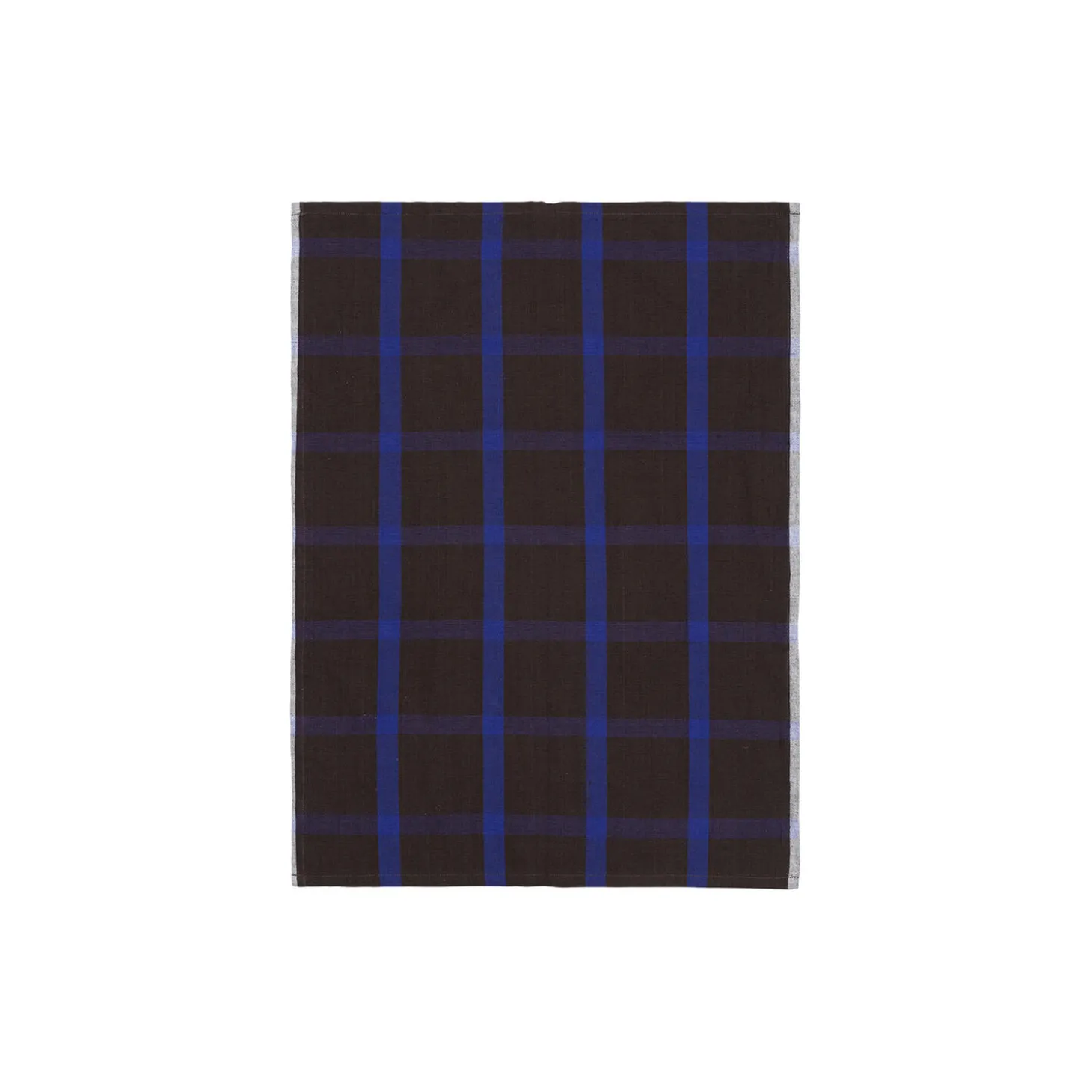 Hale Tea Towel, chocolate/bright blue