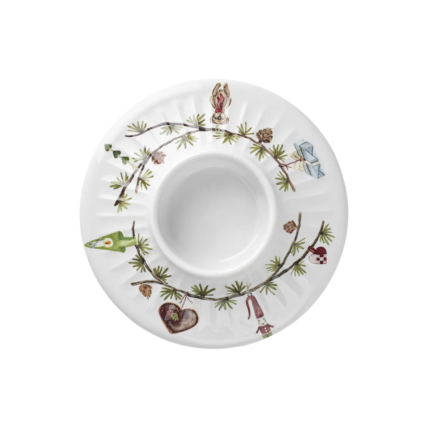 Hammershøi Christmas bloklysestage, hvid m. deko