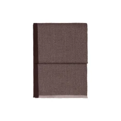 Herringbone plaid, chocolate/beige