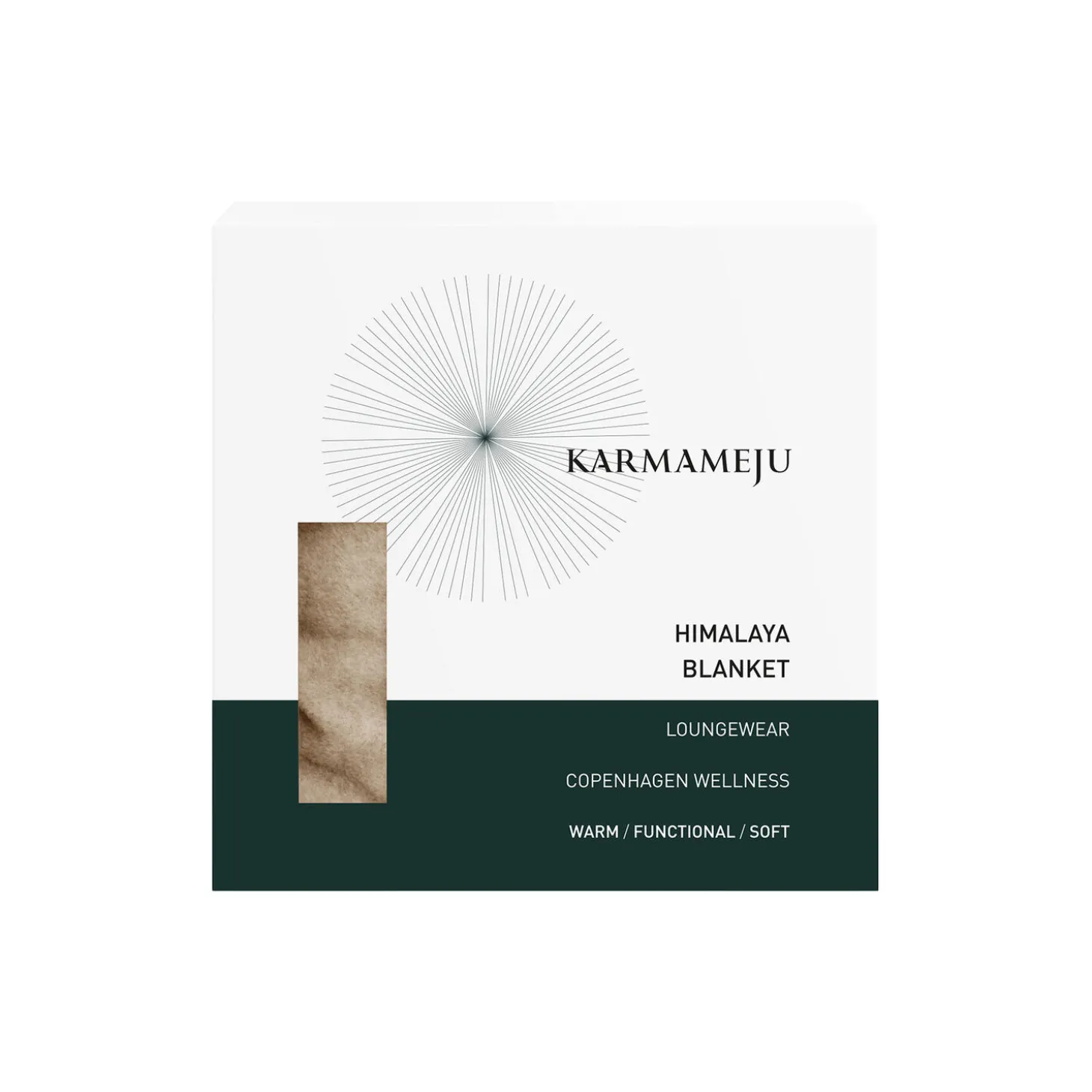 HIMALAYA fleecetæppe, beige