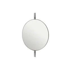 IOI Wall Mirror, black semi matt/brass sphere