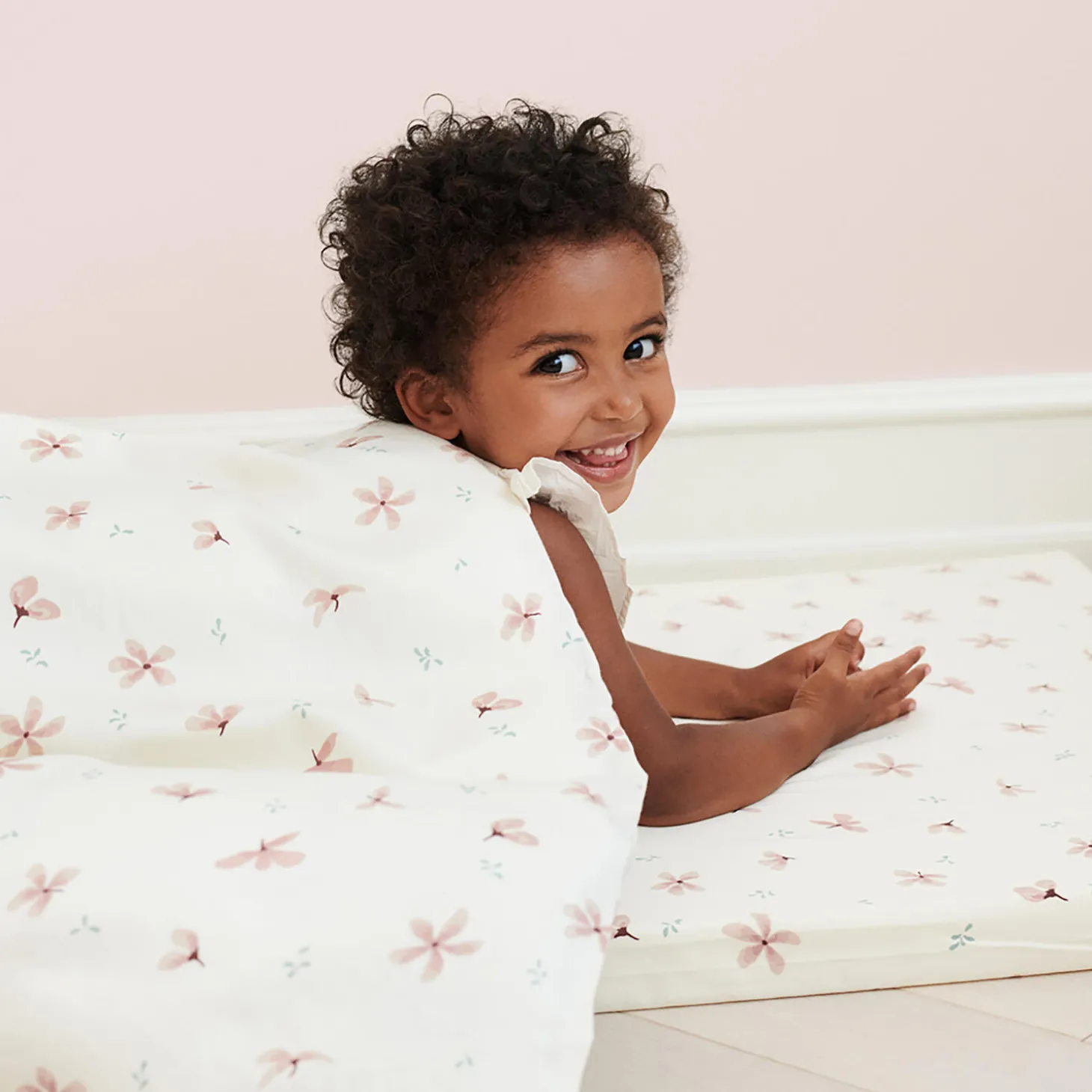 Junior sengetøj, windflower creme