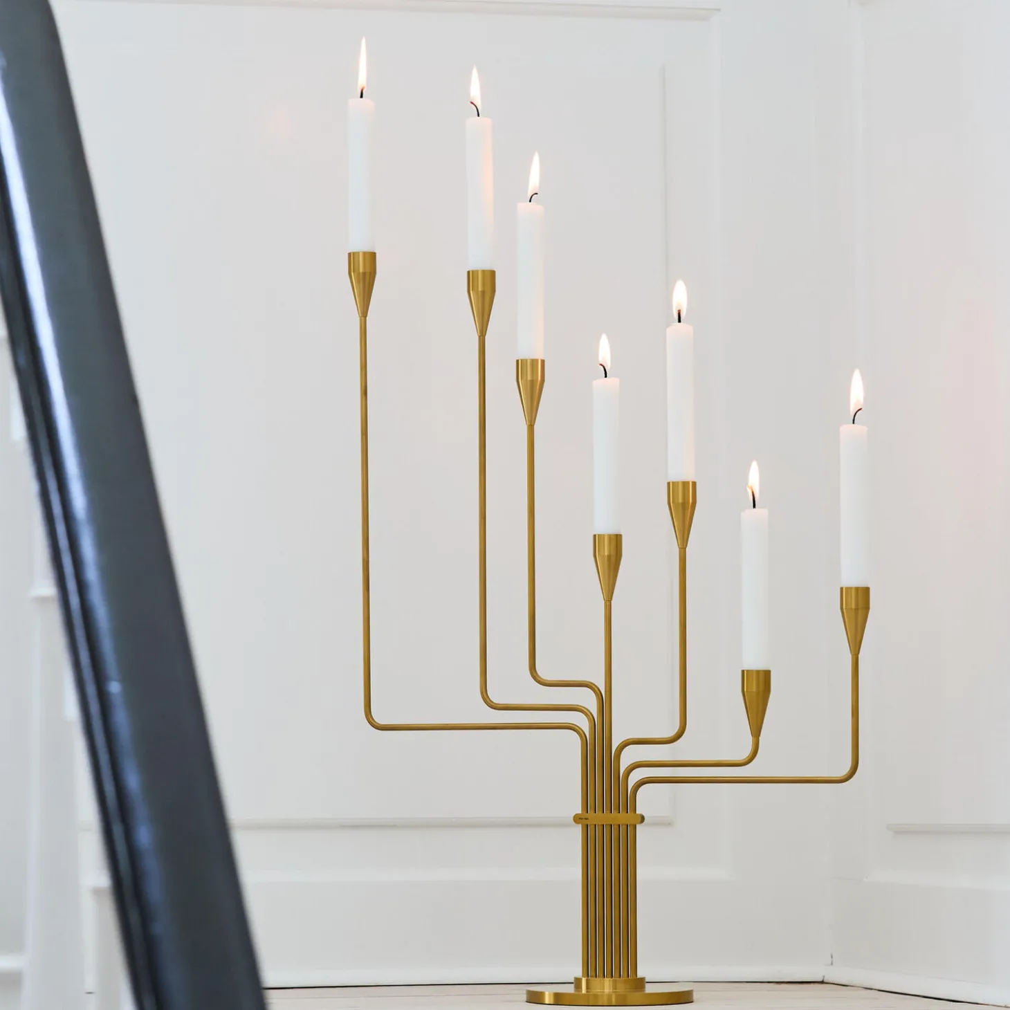 Karlsvognen lysestage, messing