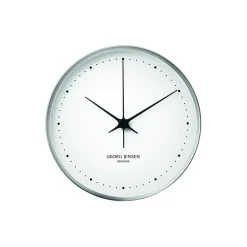 Koppel vægur, hvid/stål