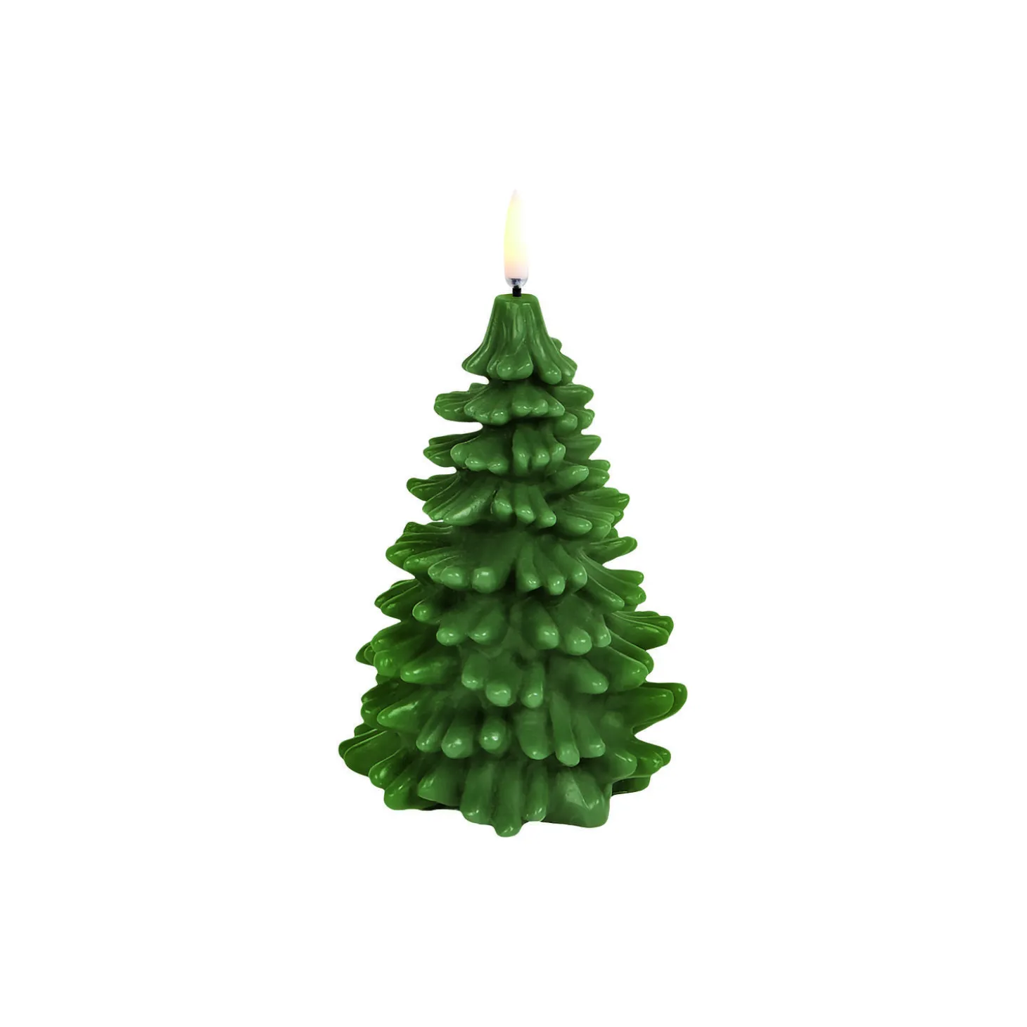 LED candle Christmas tree, olive green