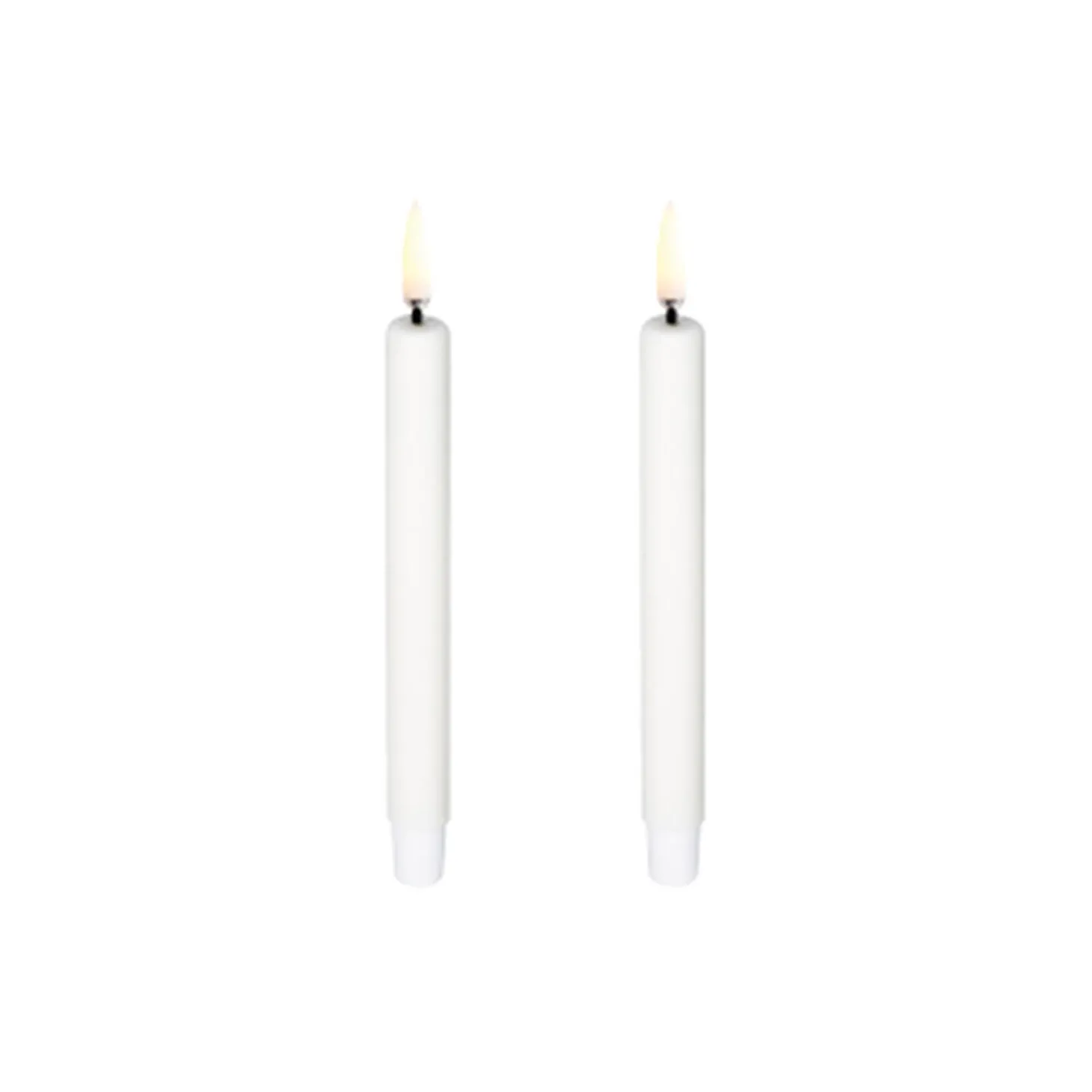 LED Mini Taper Candle 14 cm 2 pcs, nordic white