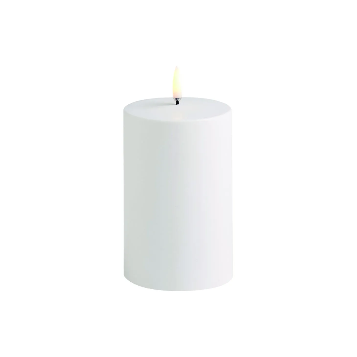 LED Outdoor Pillar Candle 13 cm, white