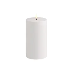 LED Outdoor Pillar Candle 18 cm, white