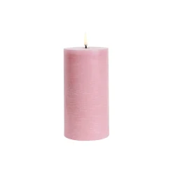 LED Pillar Candle 15 cm, dusty rose