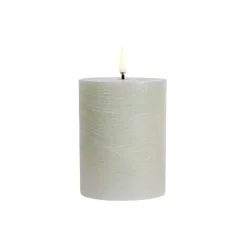 LED Pillar Candle 10 cm, dusty green