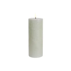 LED Pillar Candle 20 cm, dusty green