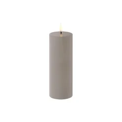 LED Pillar Candle 15 cm, sandstone