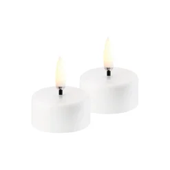 LED rechargeable tealight 2 stk., white