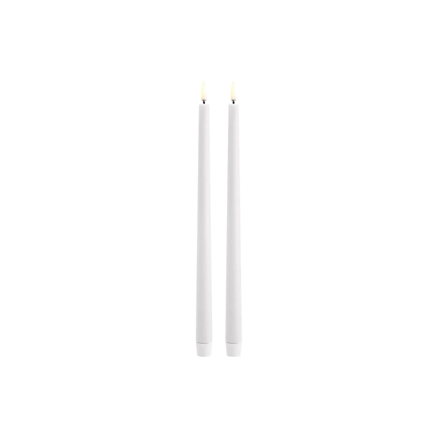 LED Slim Taper Candle 2 stk., nordic white