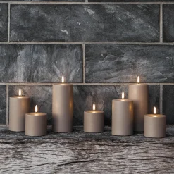 LED udendørs bloklys 20 cm, sandstone