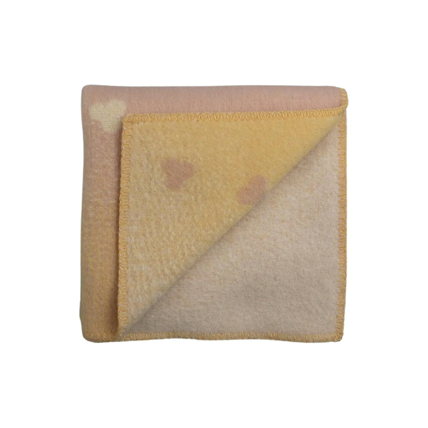 MELVIN Half Size Throw, light pink/yellow