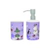 Mumi sæt af sæbedispenser & tandbørsteholder Blomsterhave