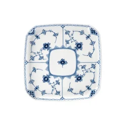 Musselmalet Halvblonde firkantet tallerken 21 cm