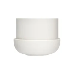 Nappula urtepotte med underskål lille, hvid