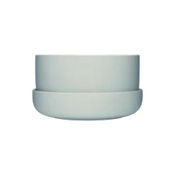 Nappula urtepotte med underskål stor, lysegrå