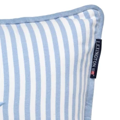 Organic Cotton Oxford Striped Cushion Cover, blue/white