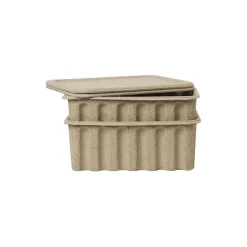 Paper Pulp Box 2 pcs, brown