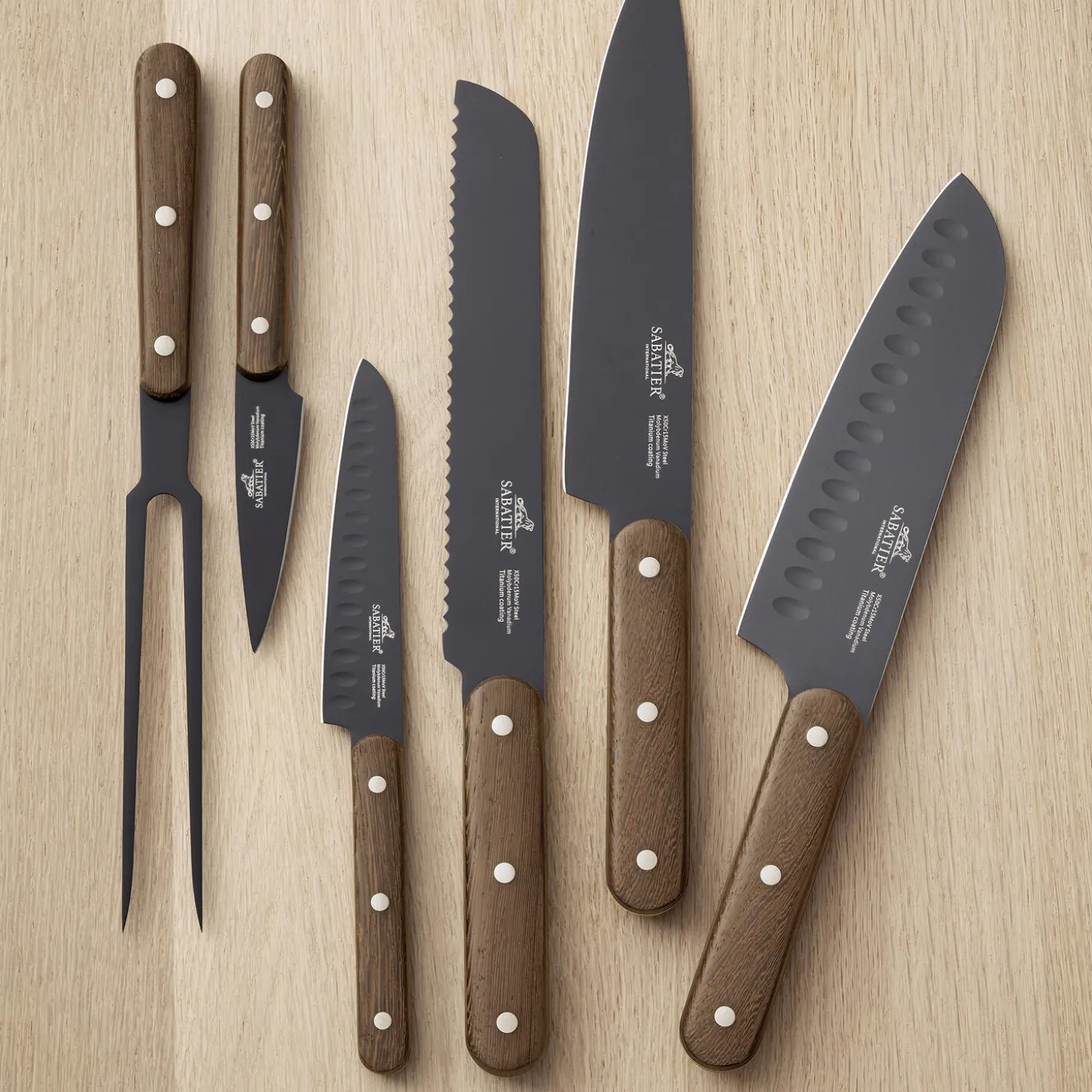 Phenix Walnut Knivsæt 5 dele