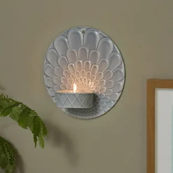 Pipanella Harlequin væghængt fyrfadsstage, blue/grey