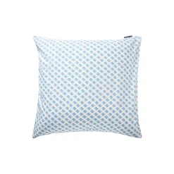 Pudebetræk i bomuldspoplin med hvidt og blåt print af skaller, white/blue