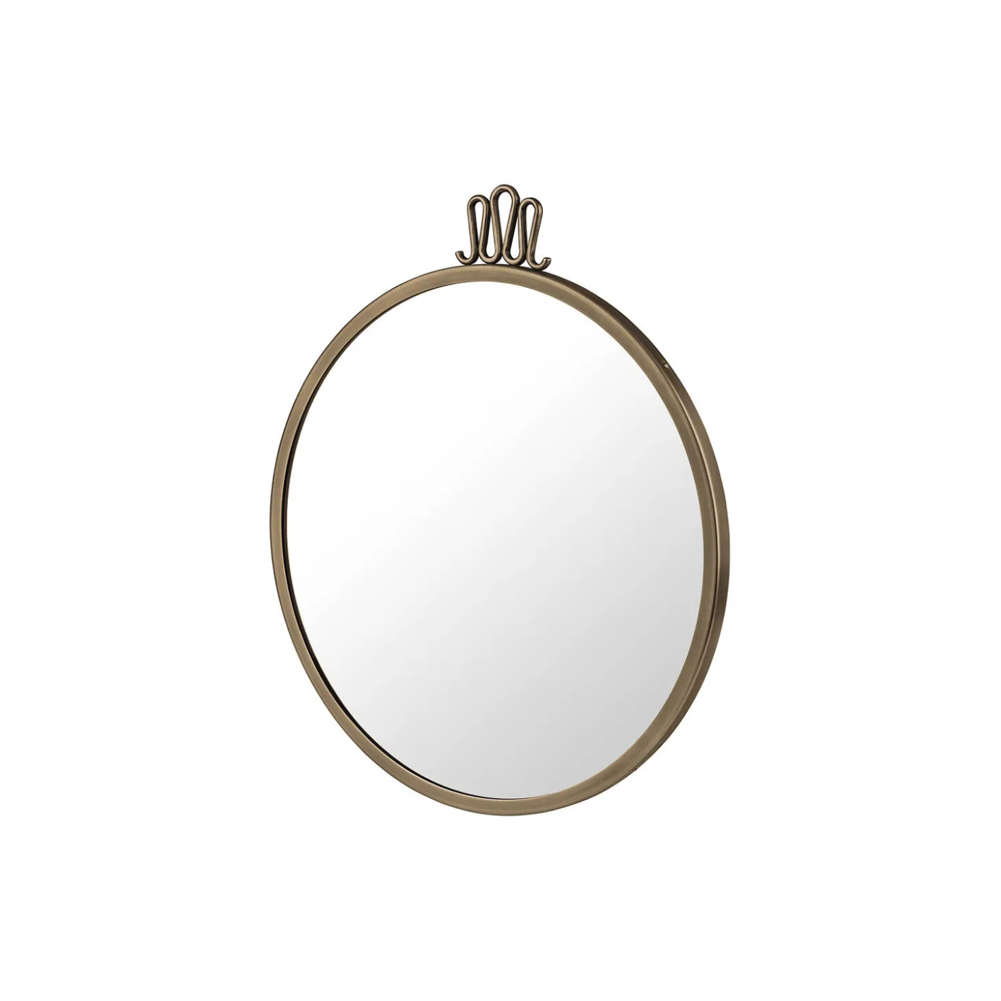 Randaccio Wall Mirror, antique brass