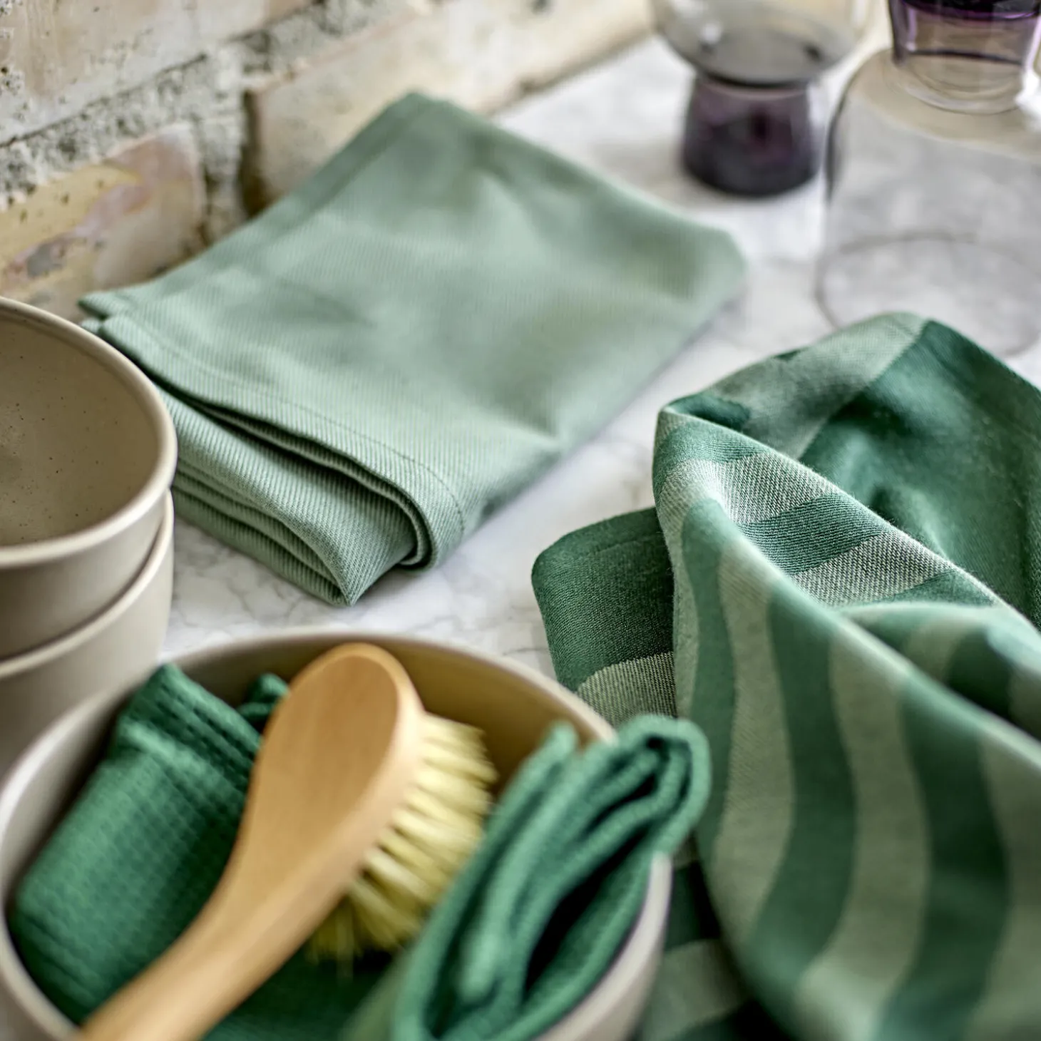 Reflection viskestykke, pine green