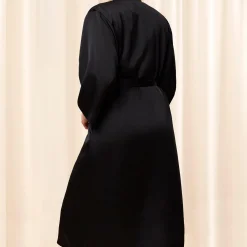 Robes Satin Robe 01, black