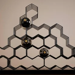 Rocks Vinreol 5 flasker, black